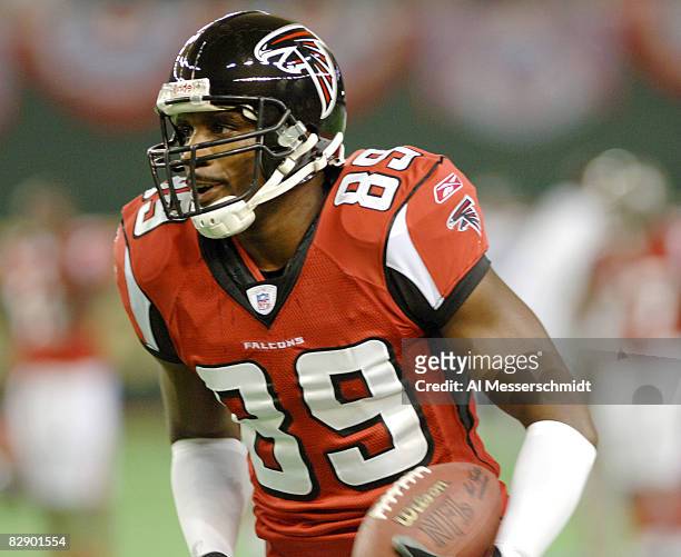 Atlanta Falcons wide receiver Dez White at the 2005 American Bowl Aug. 6 at the Tokyo Dome in Japan. The Falcons defeated the Indianapolis Colts 27 -...
