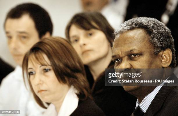 Richard Taylor the father of murdered schoolboy Damilola Taylor with Michael and Sara Payne parents of murdered schoolgirl Sarah, and Denise Fergus...