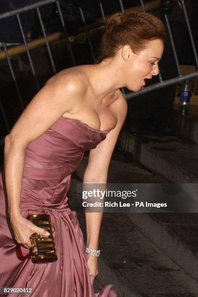 British designer Stella McCartney arrives for the Costume Institute Gala celebrating Dangerous Liasons: Fashion & Furniture in the 18th Century at...