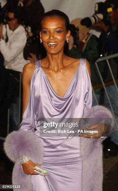 Model Liya Kebede arrives for the Costume Institute Gala celebrating Dangerous Liasons: Fashion & Furniture in the 18th Century at the Metropolitan...