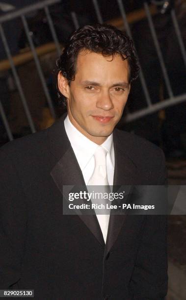 American singer and actor Marc Anthony arrives for the Costume Institute Gala celebrating Dangerous Liasons: Fashion & Furniture in the 18th Century...