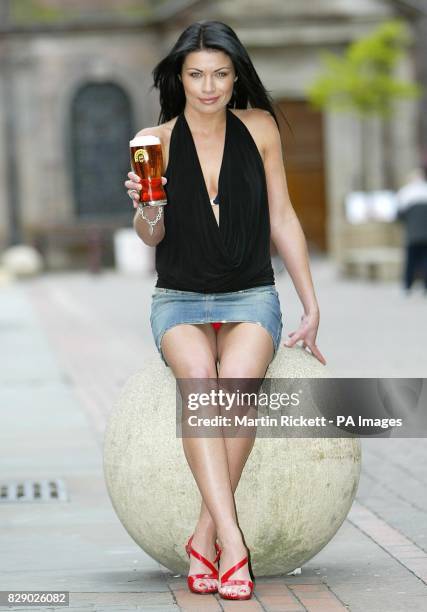 Former model and TV actress Alison King in Manchester, where she was unveiled as the face of the new Boddingtons beer advertising campaign. Ms King,...