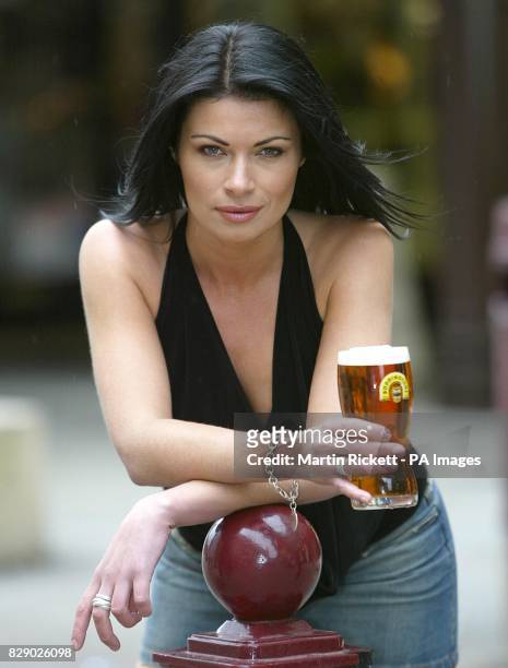 Former model and TV actress Alison King in Manchester, where she was unveiled as the face of the new Boddingtons beer advertising campaign. Ms King,...