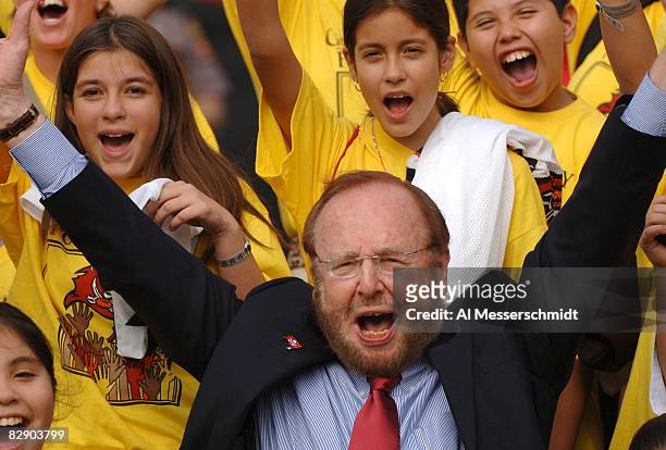 Tampa Bay Buccaneers owner Malcolm Glazer before play against the Chicago Bears November 27, 2005 in Tampa. The Bears defeated the Bucs 13 - 10.