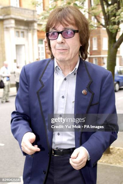 Former Rolling Stone Bill Wyman during the unveiling of a Heritage Foundation Blue Plaque in honour of the late record producer Mickie Most at RAK...