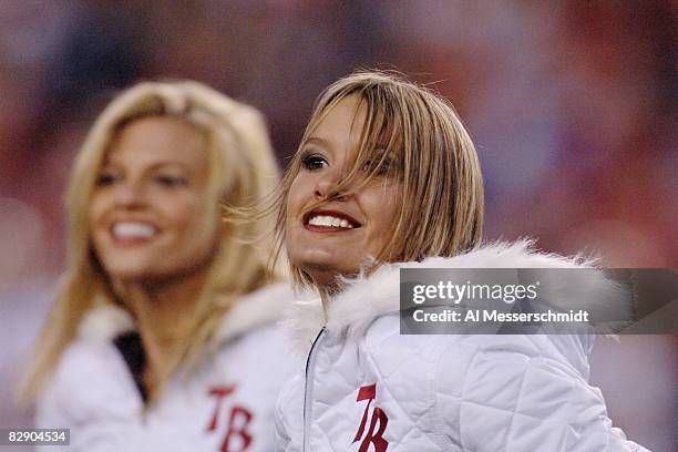 Tampa Bay Cheerleaders during the game between the Washington Redskins and the Tampa Bay Buccaneers at Raymond James Stadium in Tampa Bay, Florida on...