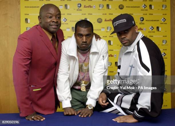Producer/entrepreneur Kwame Kwaten , who set up the Urban Music Seminar 7 years ago, with Kanye West and Damon Dash at the launch of the Urban Music...