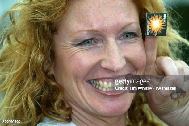 Gardener Charlie Dimmock lauches the Royal Mail's latest set of stamps celebrating 200 years of the Royal Horticultural Society at the Chelsea Flower...