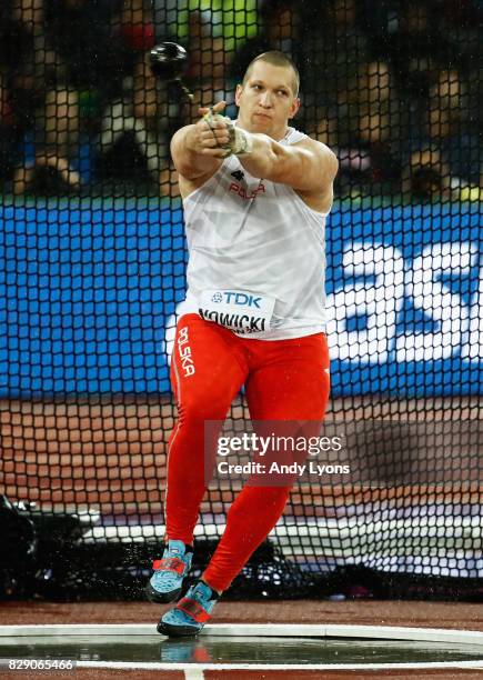 Wojciech Nowicki of Poland competes in the Men's Hammer Throw during day six of the 16th IAAF World Athletics Championships London 2017 at The London...