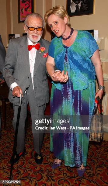 Sir John Mills during the charity performance of Ben Elton's 'Rod Stewart musical - Tonight's The Night' in aid of the Royal National Institute of...