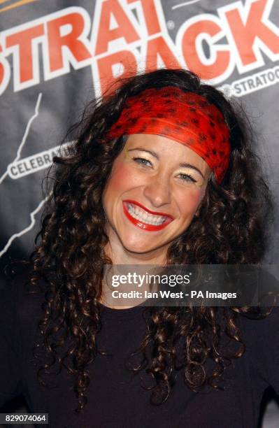 Singer Leah Wood, daughter of Rolling Stone Ronnie Wood performing during a photocall to launch the biggest rock concert of 2004 - The Miller...