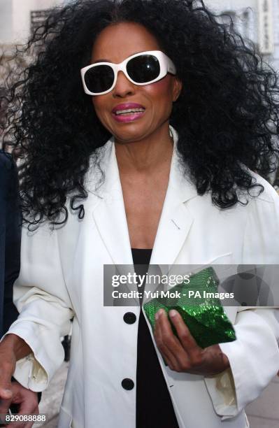 American soul legend Diana Ross arrives for the Tatler's Summer Party, held at the Baglioni Hotel, central London.