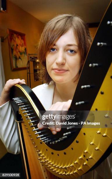 The Prince of Wales's new official harpist Jemima Phillips at the Great House Hotel in Laleston. Jemima Phillips follows award-winning harpist Catrin...