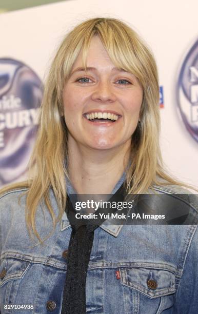 Presenter Edith Bowman announcing the shortlist of the Nationwide Mercury Prize 2004, at the launch held at the Royal Commonwealth Club in central...