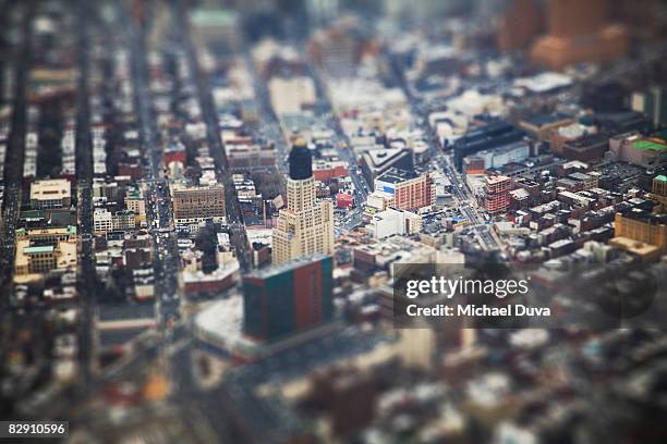 aerial view of brooklyn - ciudades pequeñas fotografías e imágenes de stock