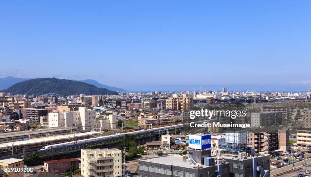 panorama view of mishima city - mishima city 個照片及圖片檔