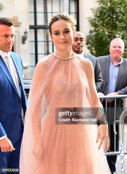 Actress Brie Larson is seen walking in Midtown on August 9, 2017 in New York City.