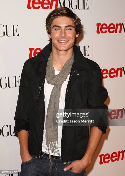 Actor Zac Efron arrives to the 6th Annual Teen Vogue Young Hollywood Party on September 18, 2008 in Los Angeles, California.