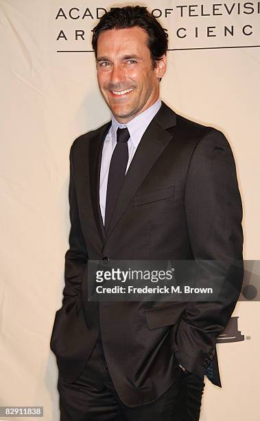 Actor Jon Hamm attends the Academy of Television Arts & Sciences and the Writers Peer Group Emmy nominee party for outstanding writing at the...