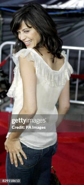 Actress Catherine Bell arrives as a guest for the premiere of the new thriller film 'Collateral' in Los Angeles. The film tells the story of a cab...