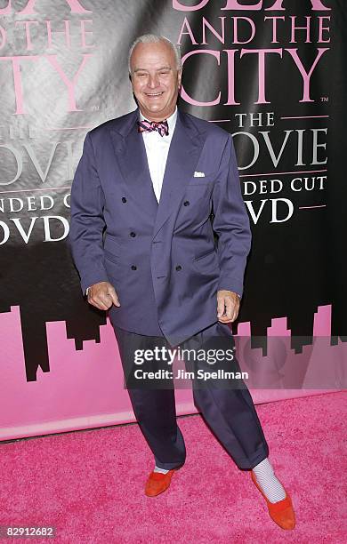 Designer Manolo Blahnik attends the "Sex and the City: The Movie" DVD launch at the New York Public Library on September 18, 2008 in New York City,...