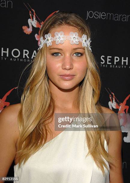 Actress Jennifer Lawrence attends the Josie Maran Sephora launch party held at Akasha on September 18, 2008 in Culver City, California.
