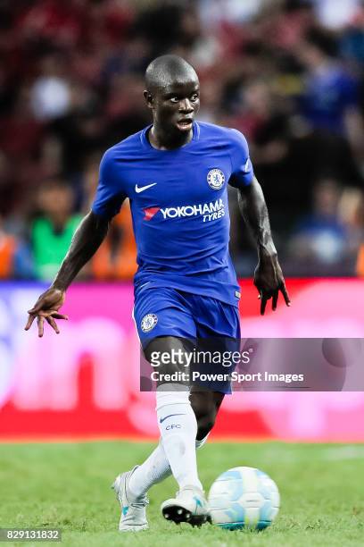 Chelsea Midfielder N'Golo Kante in action during the International Champions Cup match between Chelsea FC and FC Bayern Munich at National Stadium on...