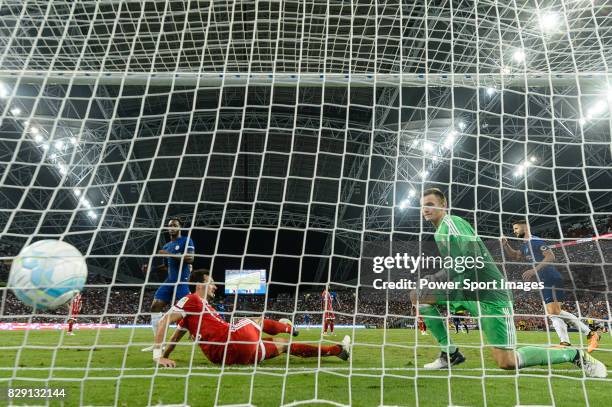 Chelsea Forward Michy Batshuayi scores his goal during the International Champions Cup match between Chelsea FC and FC Bayern Munich at National...