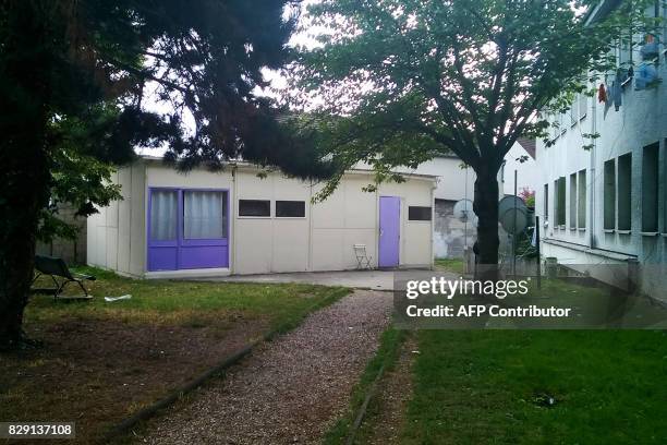 Picture taken on August 10 shows a prayer house which Hamou B, the suspect of a car attack against French soldiers, attended, in Sartrouville, west...