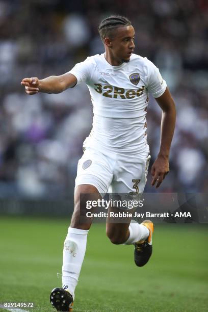 Cameron Borthwick-Jackson of Leeds United during the Carabao Cup First Round match between Leeds United and Port Vale at Elland Road on August 9,...