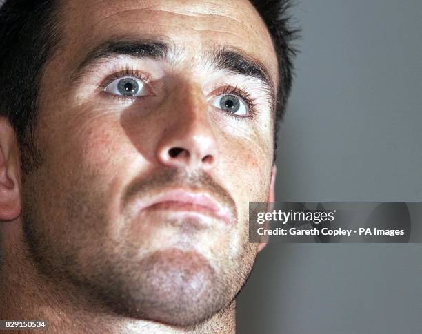 Newcastle Knight's captain Andrew Johns during a press call at The Alfred McAlpine Stadium, Huddersfield, previewing the Rugby League World Club...