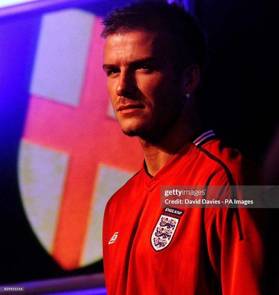 Beckham models England kit