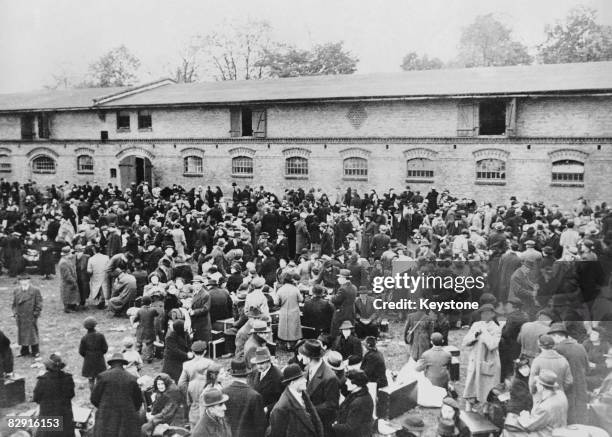 Group of 7,000 Jewish people expelled from Germany by the German Nazi authorities and living in Zbaszyn on the Polish-German border, 3rd November...