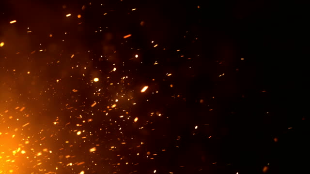 4k Fire Sparks - Loop (Horizontal Movement)