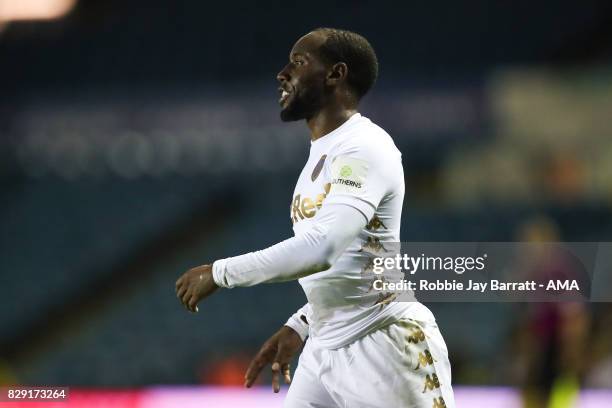 Vurnon Anita of Leeds United during the Carabao Cup First Round match between Leeds United and Port Vale at Elland Road on August 9, 2017 in Leeds,...