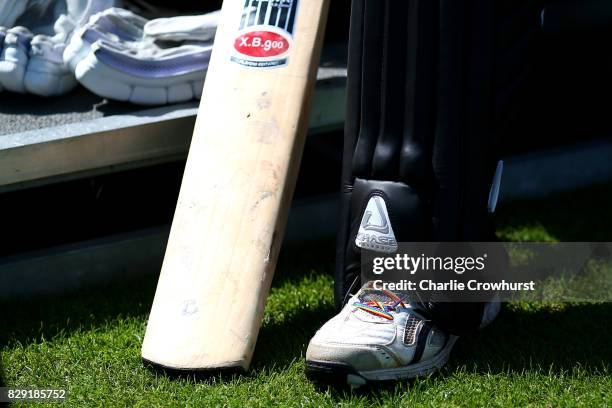 Rainbow shoes laces are seen during the Kia Super League Match between Southern Vipers and Western Storm at The Ageas Bowl on August 10, 2017 in...