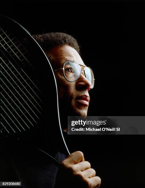 Tennis player Arthur Ashe is photographed for Sports Illustrated on December 1, 1992 in New York City. CREDIT MUST READ: Michael O'Neill/Sports...