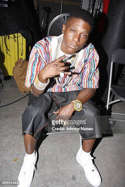 Lil Boosie attends the DJ Khaled "We Out Here Grinding" video shoot on June 2, 2008 in Brooklyn, New York.