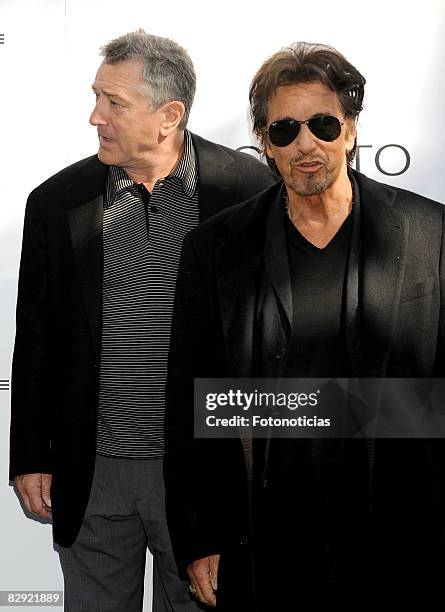Robert De Niro Al Pacino Attend Righteous Kill Photocall Photos and