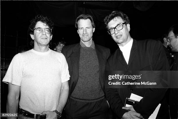 Musician Lou Reed, playwright and actor Sam Shepard and German film director Wim Wenders pose for a group portrait in January 1994 in New York City.