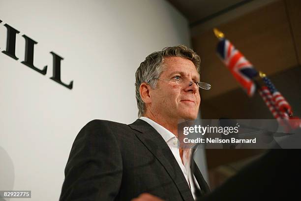 Host Donny Deutsch participates in the Alfred Dunhill Debate at the Dunhill store on September 19, 2008 in New York City.