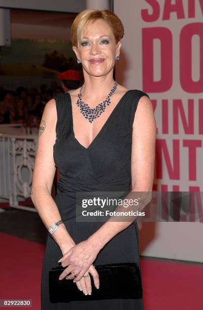 Actress Melanie Griffith arrives to the Donostia Award ceremony, at The Kursaal Palace, on September 19, 2008 in San Sebastian, Spain