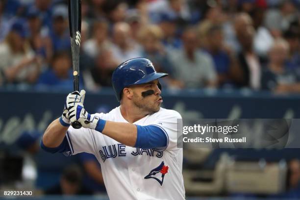 Toronto Blue Jays left fielder Steve Pearce started as a designated hitter after having fluid drained from his knee as the Toronto Blue Jays lose to...