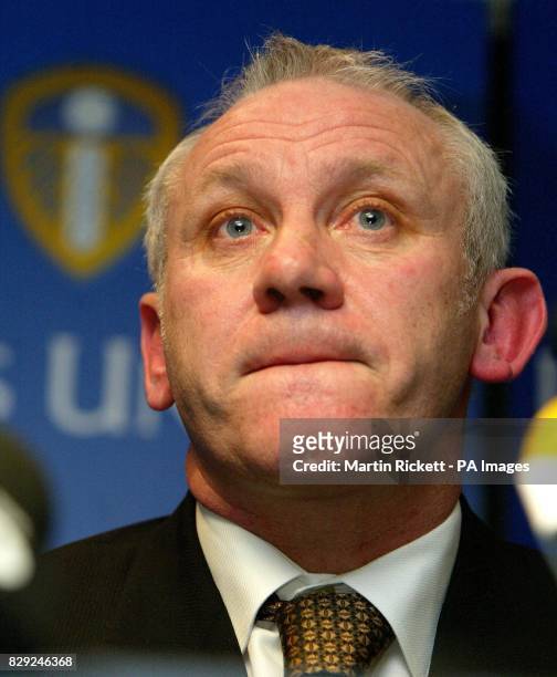 Leeds United's new caretaker manager Peter Reid is unveiled during a press conference at Elland Road, Leeds.Leeds turned to Reid as caretaker manager...