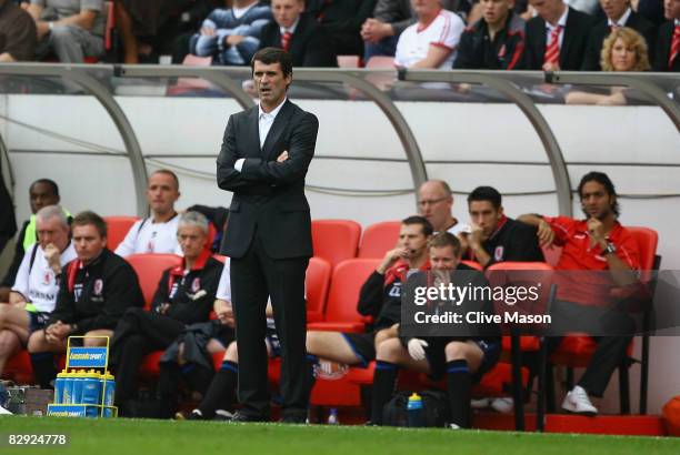 Roy Keane of Sunderland looks on during the Barclays Premier League match between Sunderland and Middlesbrough at the Stadium Of Light on September...