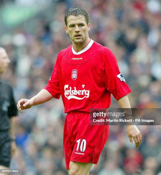 Liverpool's Michael Owen in action against Manchester City during their FA Barclaycard Premiership match at Liverpool's Anfield Stadium. THIS PICTURE...