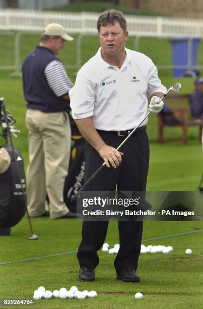 Welshman Ian Woosnam practicing at the Celtic Manor Resort near Newport south Wales for the four day Wales Open that takes place at the course from...