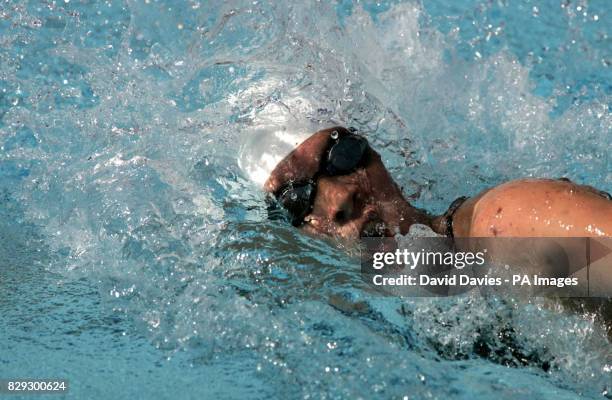 British swimmer Rebecca Cooke from Glasgow finishes sixth in the Women's 800m Freestyle final at the Olympic Aquatic Centre in Athens, Greece.