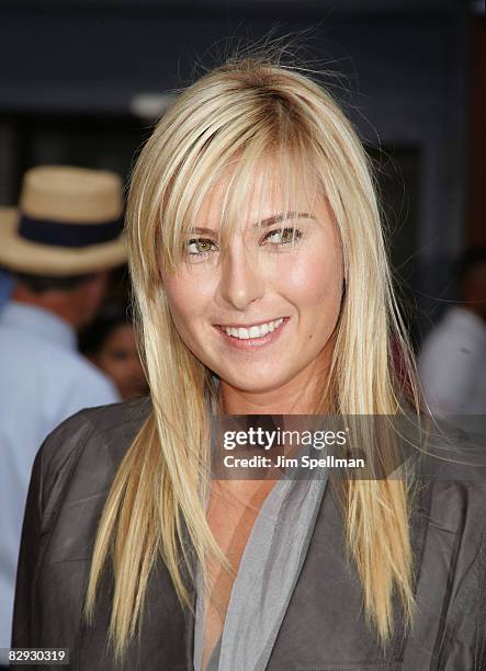 Maria Sharapova attends the 8th Annual USTA Serves' OPENing Gala during the 2008 US Open at the President's Gate at the USTA Billie Jean King...