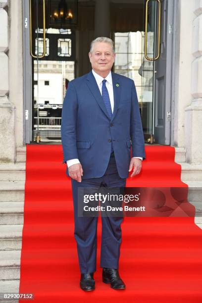 Former US Vice President Al Gore attends the Film4 Summer Screen Opening Screening of "An Inconvenient Sequel: Truth To Power" at Somerset House on...